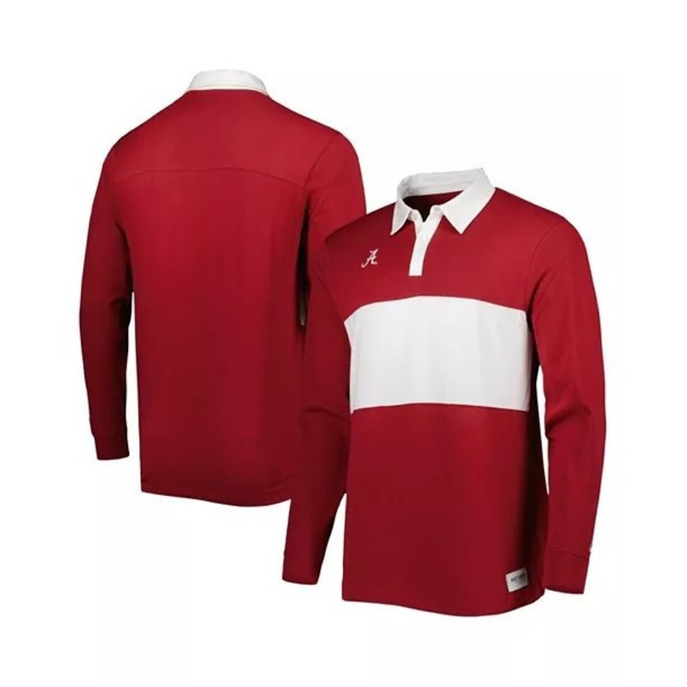 Alabama Crimson Tide Nike Rugby Long Sleeve Polo Shirt Men's Large DO4703-613